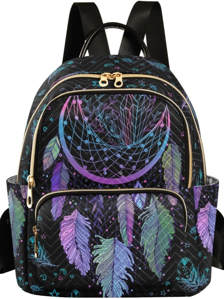 Women Fashion Backpack Purse Casual Lightweight Travel Shoulder Bag Dreamcatcher